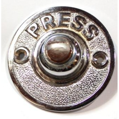 Rond porte bell antique secteur fil vintage bouton poussoir chrome victorien sonnette
